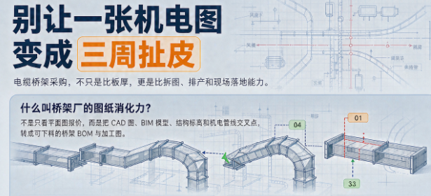 石家庄电缆桥架采购里的“图纸消化力”:别让一张机电图变成三周扯皮
